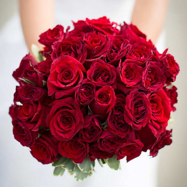 بوكيه ورد أحمر رومانسي Red Wedding Flowers - صور ورد وزهور Rose Flower images